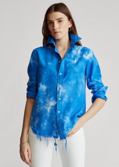 Women's Polo Ralph Lauren Tie-Dye Oxford Shirt | 627513KSV